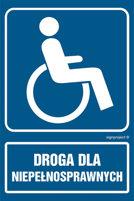 Znak - Droga dla niepełnosprawnych RB027
