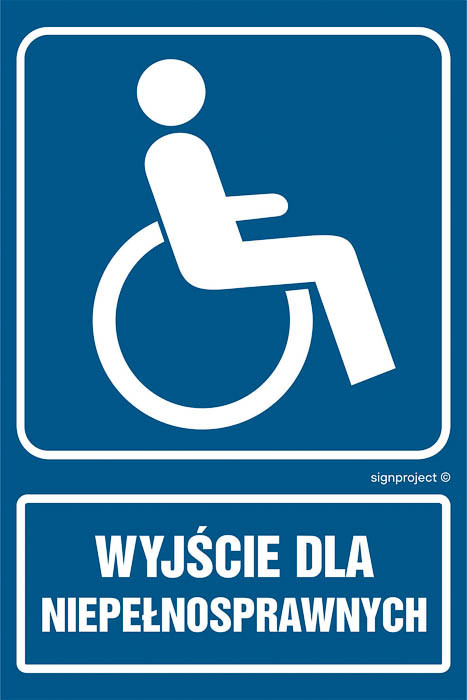 Znak - Wyjście dla niepełnosprawnych RB029