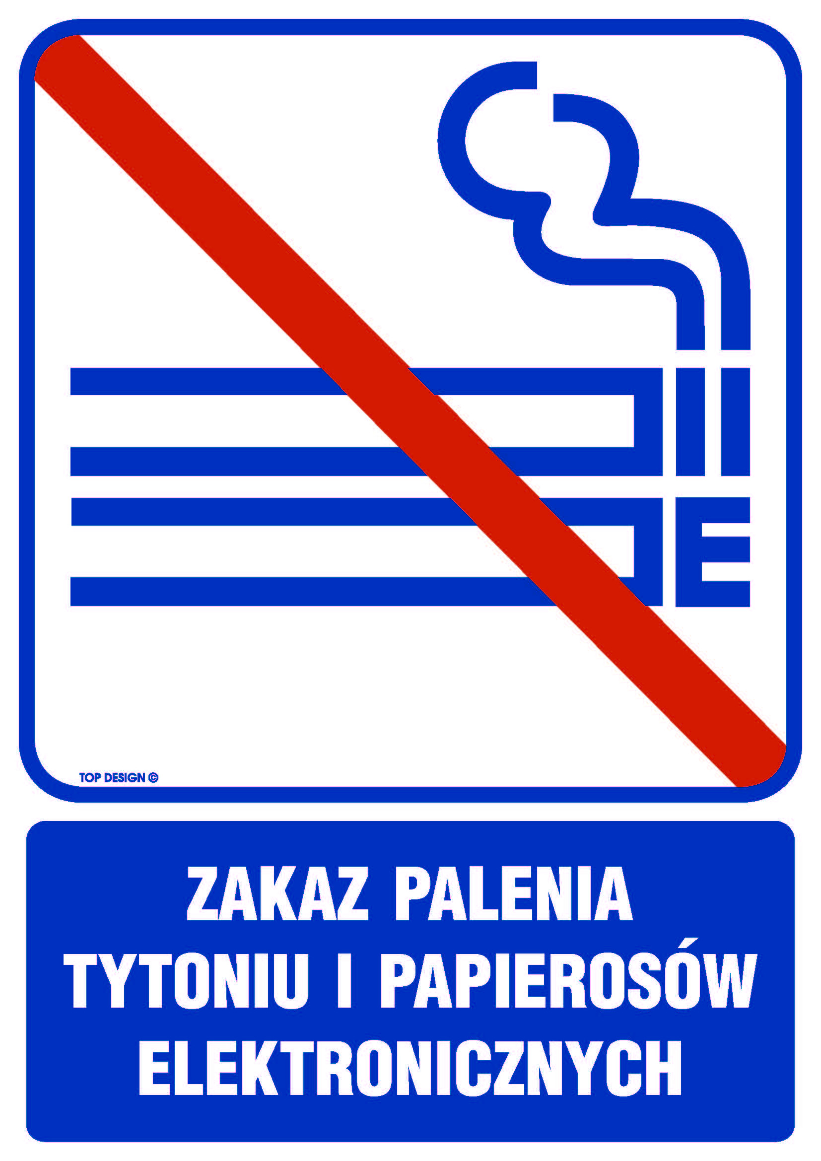 Znak - Zakaz palenia tytoniu i papierosów elektronicznych RB036