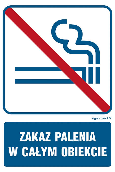 Znak - Zakaz palenia w całym obiekcie RB504