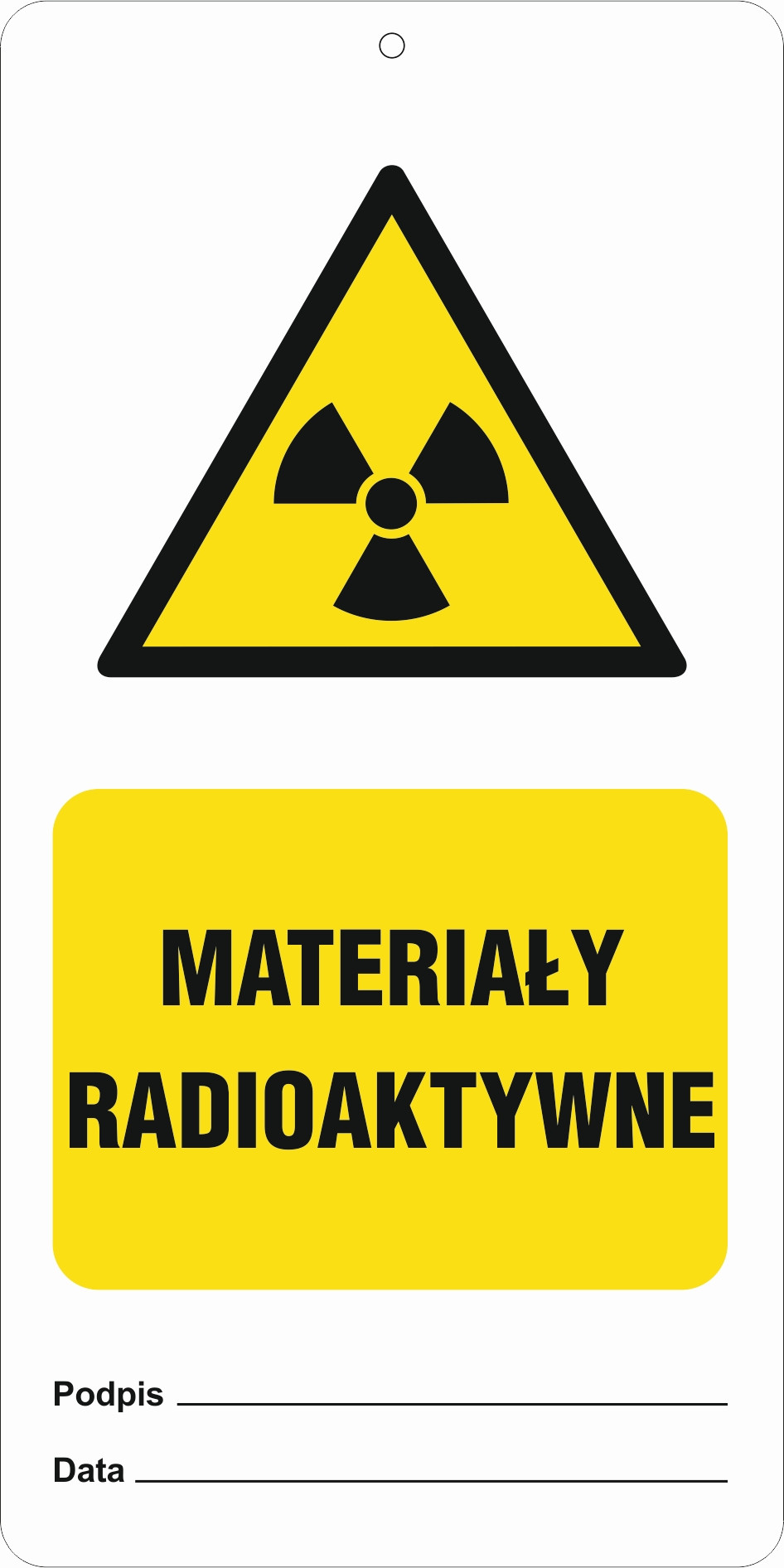 Znak - Materiałay radioaktywne RG403