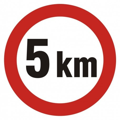 Znak - Ograniczenie prędkości 5 km SA005
