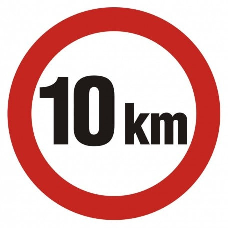 Znak - Ograniczenie prędkości 10 km SA006