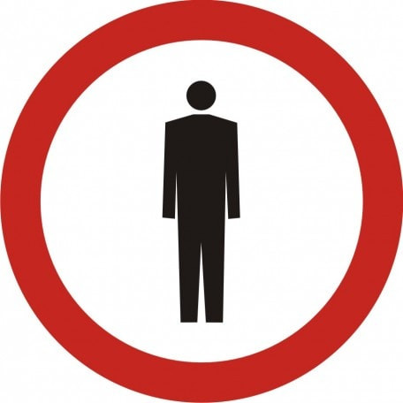 Zakaz ruchu pieszych - znak