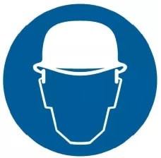 Znak - Nakaz stosowania ochrony głowy GJ003