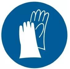Znak - Nakaz stosowania ochrony rąk GJ007
