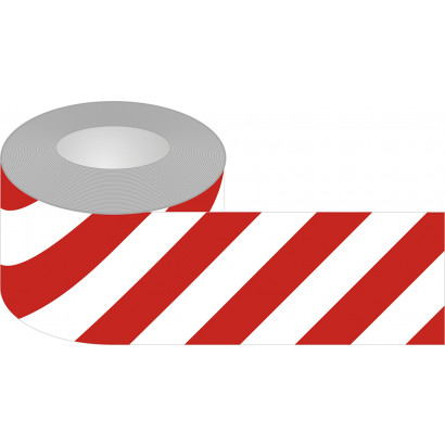 Znak - Taśma samoprzylepna biało-czerwona podłogowa EA036