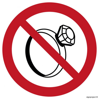 Znak - Zakaz noszenia biżuterii GB034