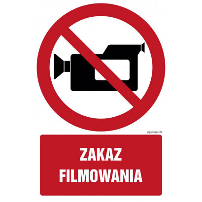Znak - Zakaz filmowania GC029