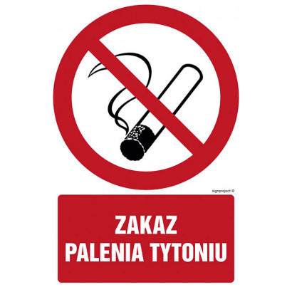 Znak - Zakaz palenia tytoniu GC036