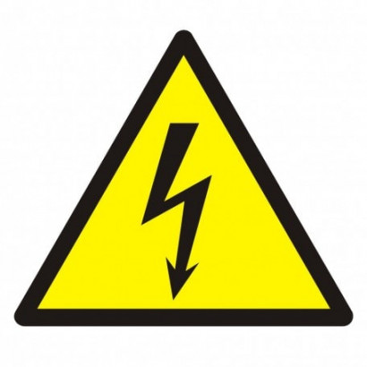 Znak - Ostrzeżenie przed napięciem elektrycznym GW012