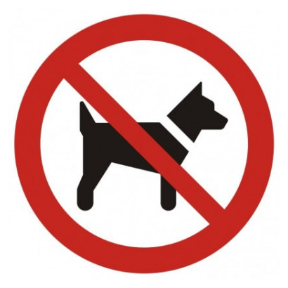 Znak - Zakaz wstępu ze zwierzętami GP021