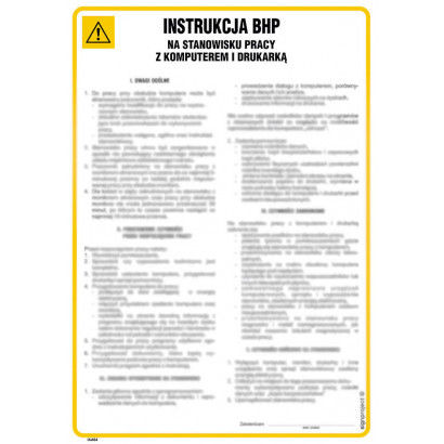 Znak - Ogólne przepisy BHP przy maszynach produkcyjnych IAA05