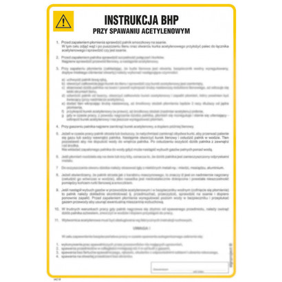 Instrukcja BHP przy obsłudze prasy hydraulicznej IAC18