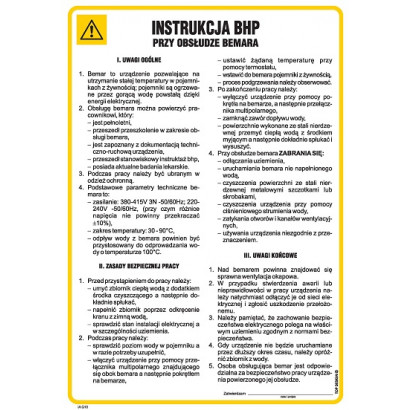 Instrukcja BHP przy obsłudze bemara IAG10