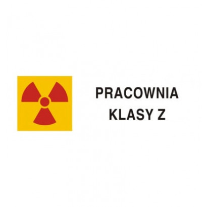 Znak - Znak ostrzegawczy do oznakowania pracowni z zamkniętymi źródłami promieniotwórczymi klasy ... KA010