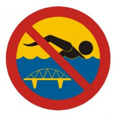 Znak - Kąpiel zabroniona - most OE011