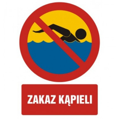 Zakaz kąpieli - znak