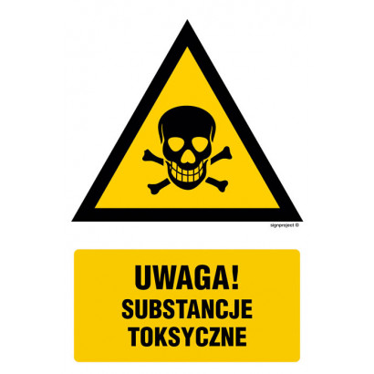 Znak - Ostrzeżenie przed substancjami toksycznymi JA009