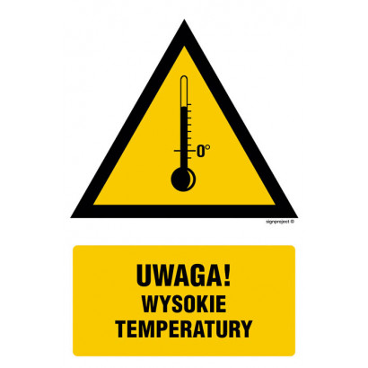 Znak - Ostrzeżenie przed wysokimi temperaturami JA015