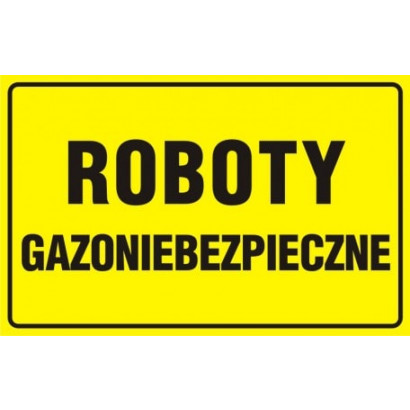 Znak - Roboty gazoniebezpieczne JD022