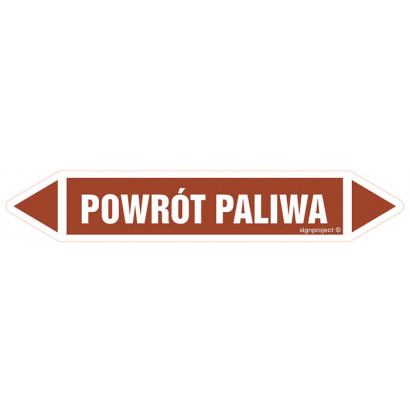 Znak - POWRÓT PALIWA JF349