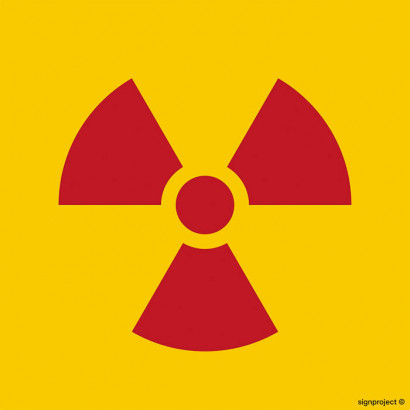 Znak - Znak ostrzegawczy do oznakowania opakowania bezpośredniego otwartego źródła promieniowania KA001