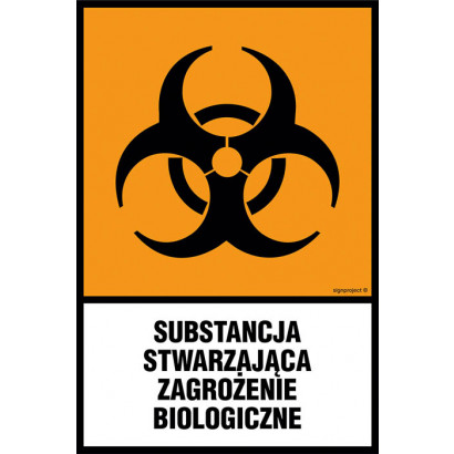 Znak - Substancja stwarzająca zagrożenie biologiczne LB009