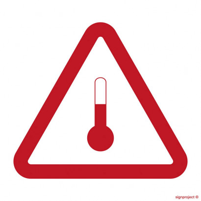 Znak - Oznakowanie dla materiałów o podwyższonej temperaturze MA008