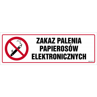 Znak - Zakaz palenia papierosów elektronicznych NC090