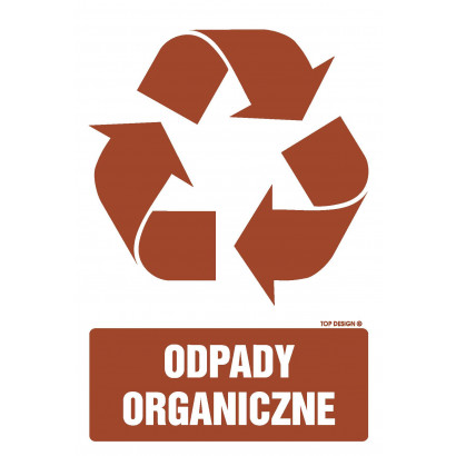 Etykieta na pojemniki na odpady Odpady organiczne OD113