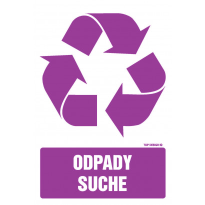 Etykieta na pojemniki na odpady  Odpady suche OD111