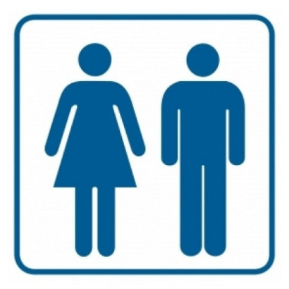 Znak - Toaleta damsko-męska 1 RA017