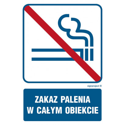 Znak - Zakaz palenia w całym obiekcie RB504