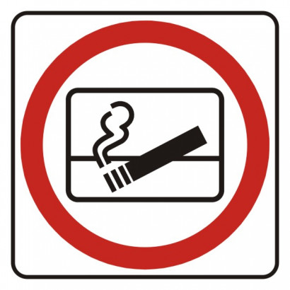 Znak, tabliczka - Zakaz wyrzucania niedopałków za okno SD003