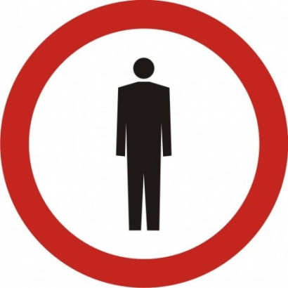 Zakaz ruchu pieszych - znak