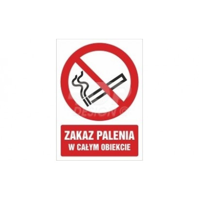 Znak - Zakaz palenia w całym obiekcie GC092