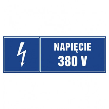 Znak - Napięcie 380 V HI001