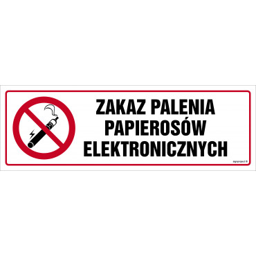 Znak - Zakaz palenia papierosów elektronicznych NC090