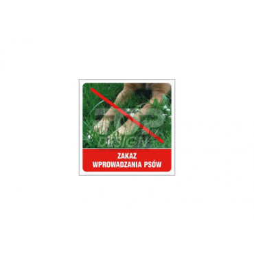 Znak - Zakaz wprowadzania psów (3) PC012